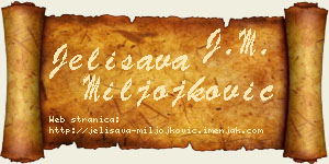 Jelisava Miljojković vizit kartica